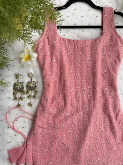 Light Pink Chikankari Kurti