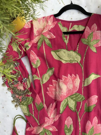 Hot Pink Corset kurti
